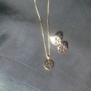 Necklace, charm and earings